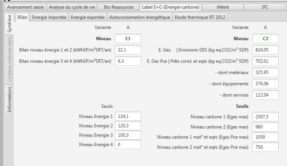 Résultats énergie carbone