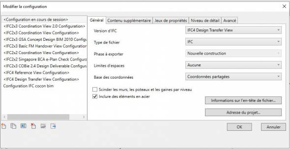 Export IFC avec REVIT