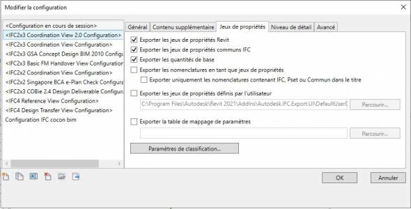 Export IFC avec REVIT